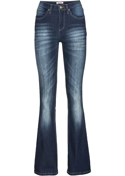 Jeans bootcut elasticizzati confortevoli, vita alta, bonprix