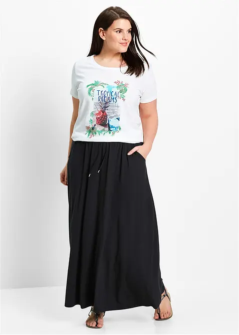 Gonna in jersey misto viscosa, bonprix