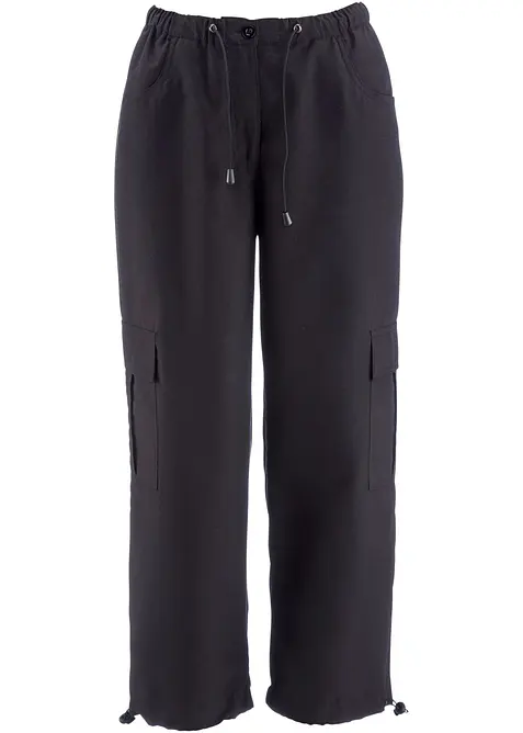 Pantaloni cropped  con cinta comoda (pacco da 2), bonprix