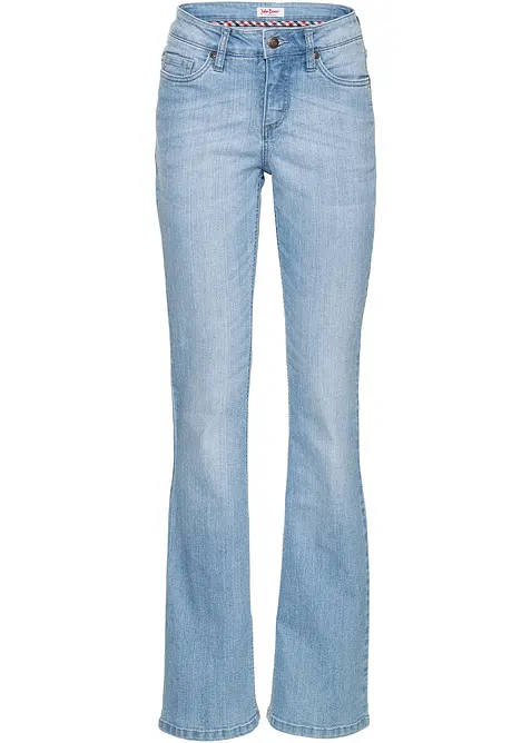 Jeans bootcut elasticizzati confortevoli, vita media, bonprix