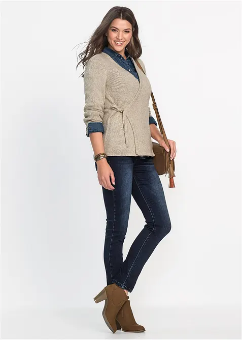 Jeans slim modellanti e ultramorbidi, vita alta, bonprix