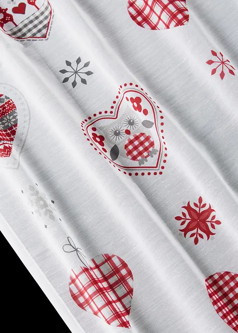 Tenda trasparente con cuori (pacco da 1), bonprix