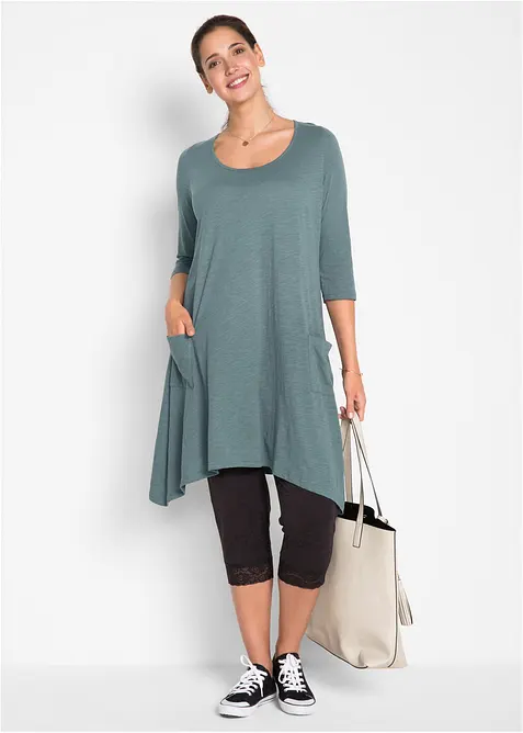 Leggings a pinocchietto con pizzo, bonprix