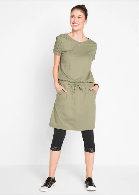 Leggings a pinocchietto con pizzo, bonprix