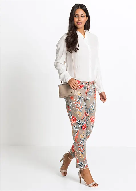 Pantaloni cropped elasticizzati, bonprix