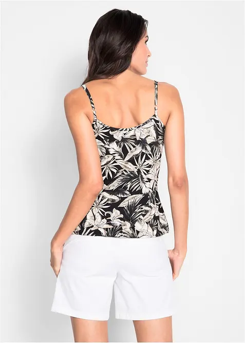 Top con spalline sottili in misto viscosa morbido, bonprix