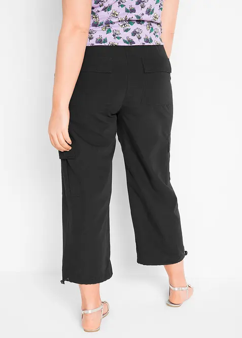 Pantaloni cropped  con cinta comoda (pacco da 2), bonprix