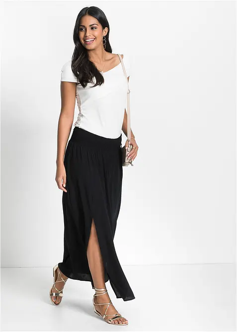 Gonna lunga in viscosa fluente, bonprix