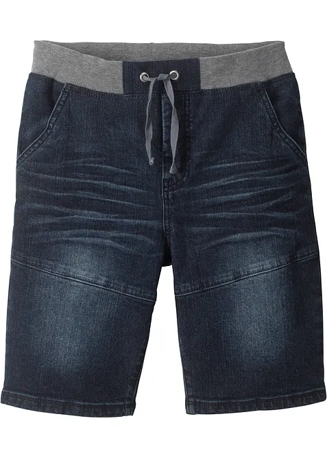 Bermuda in denim elasticizzato con elastico in vita, regular fit, bonprix