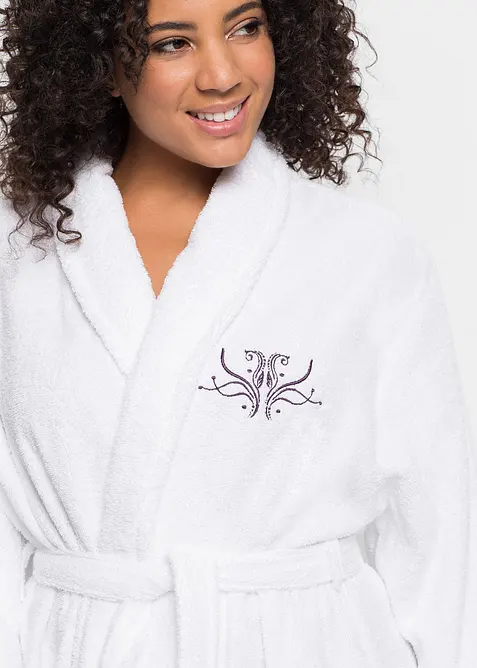 Accappatoio in spugna di puro cotone, bonprix