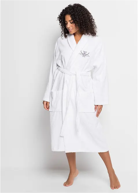 Accappatoio in spugna di puro cotone, bonprix