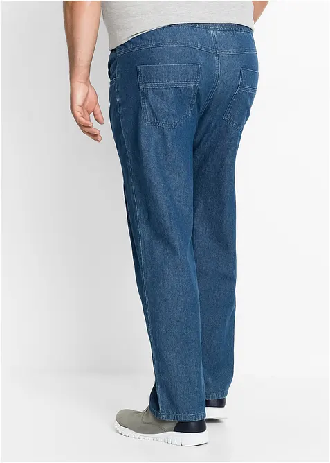 Pantaloni classic fit con elastico in vita in cotone leggero, straight, bonprix