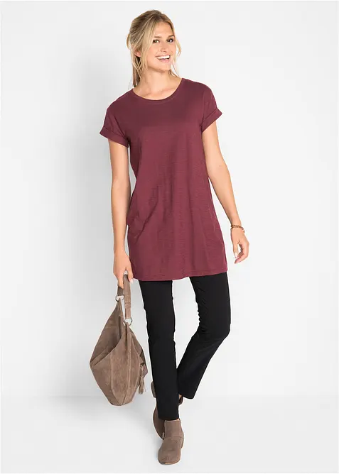 T-shirt lunga in puro cotone, bonprix