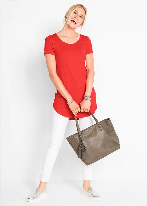 Maglia lunga in viscosa morbida, bonprix