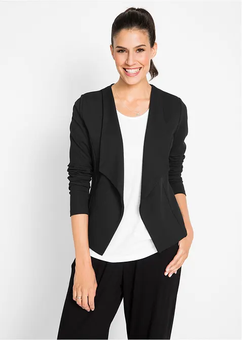 Blazer in jersey di misto viscosa, bonprix