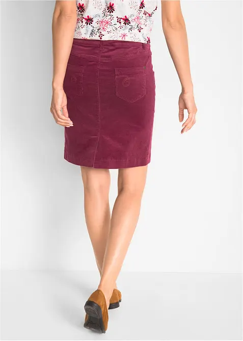 Gonna in velluto elasticizzato a coste, bonprix