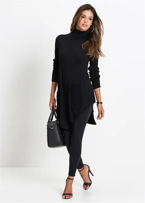 Maglione lungo in misto viscosa, bonprix