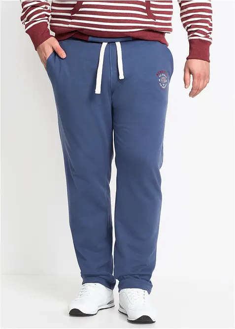 Pantaloni da jogging in puro cotone con dettagli sportivi, bonprix