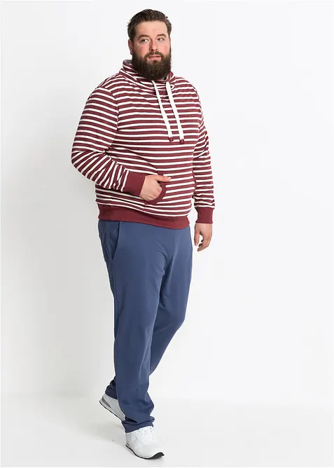 Pantaloni da jogging in puro cotone con dettagli sportivi, bonprix