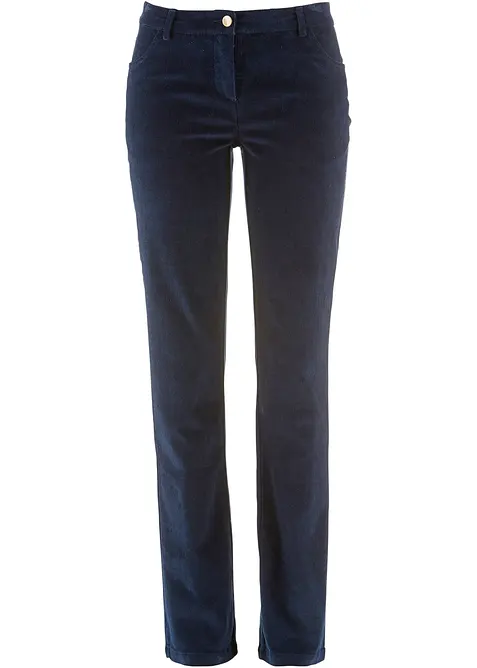 Pantaloni di velluto a coste elasticizzati, straight, bonprix