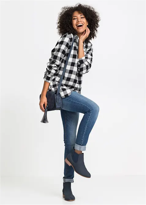 Camicia lunga in flanella, bonprix