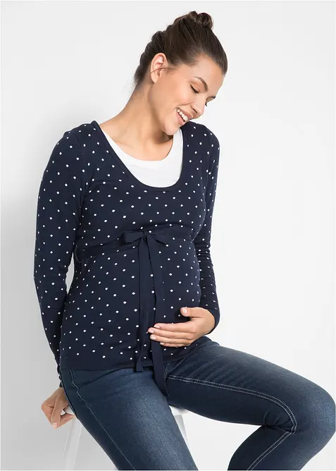 Maglione pr&eacute;maman / da allattamento 2 in 1 in filato fine, bonprix