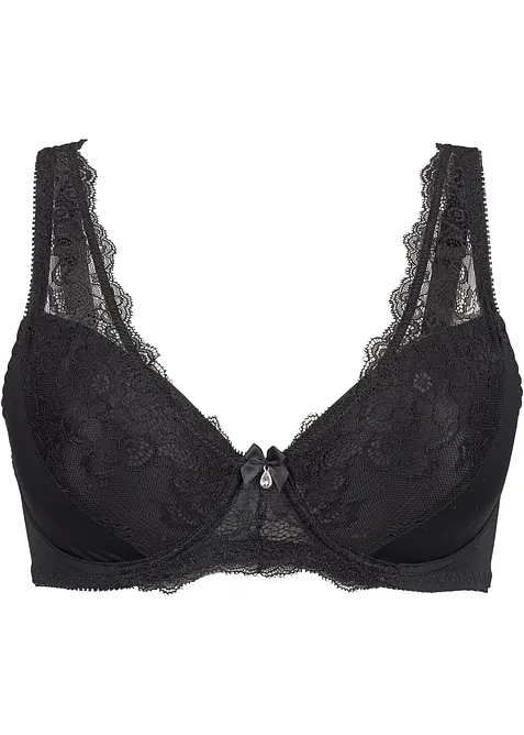 Reggiseno con coppe preformate e pizzo delicato, bonprix