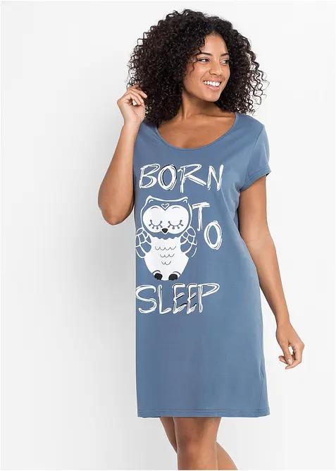 Camicia da notte corta in puro cotone, bonprix