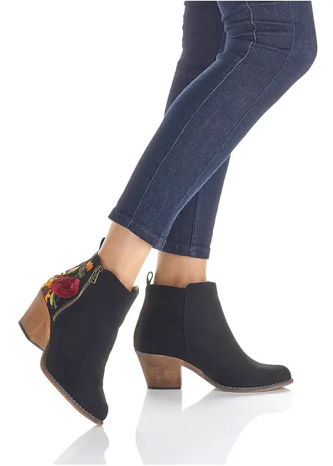 Stivaletti texani con ricamo, bonprix