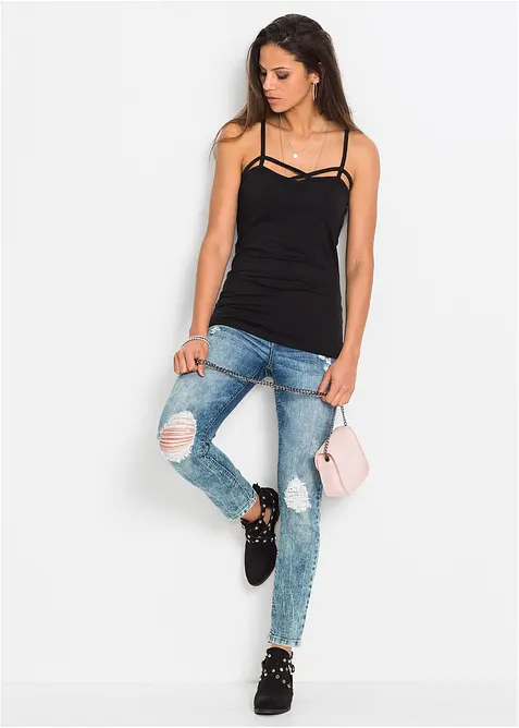 Top in misto cotone (pacco da 2), bonprix