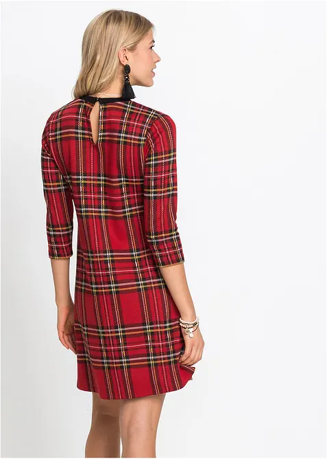 Miniabito jacquard a quadri, bonprix