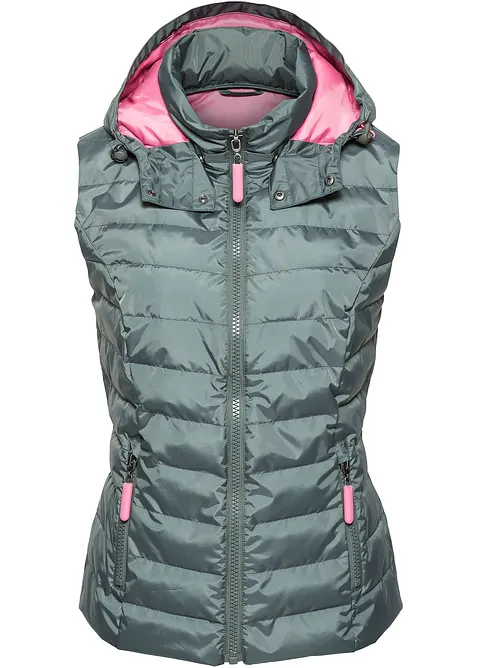 Gilet trapuntato con cappuccio, bonprix