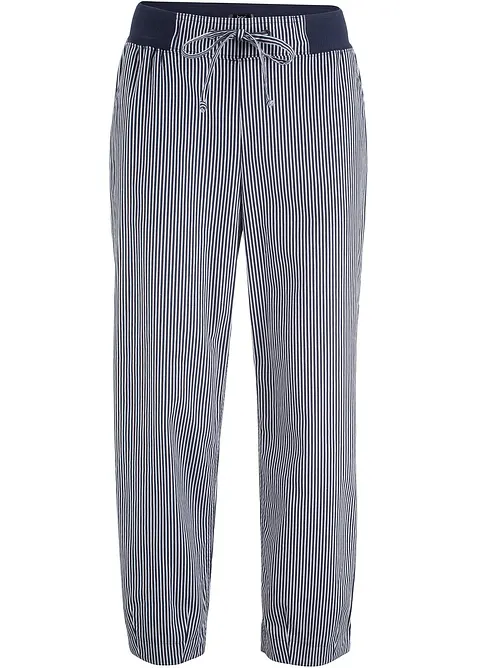 Pantaloni cropped in misto lino, bonprix