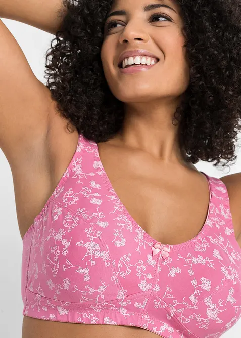 Reggiseno senza ferretto con cotone biologico morbido (pacco da 2), bonprix