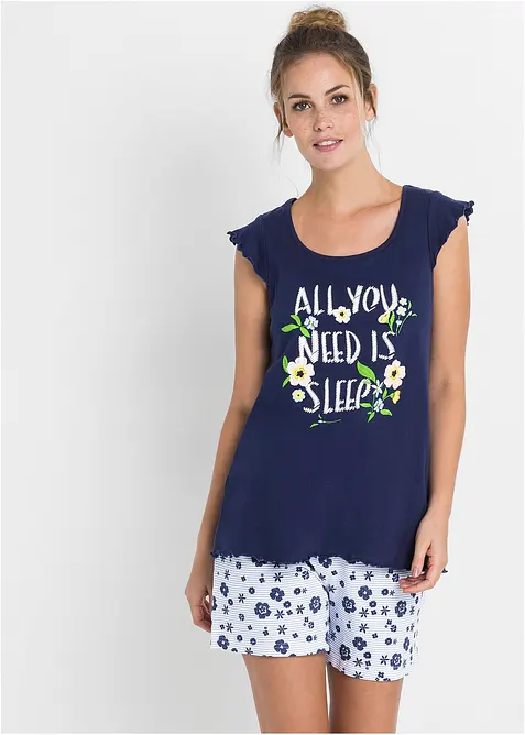 Pigiama estivo in puro cotone, bonprix