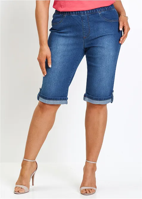 Bermuda di jeans con elastico, bonprix