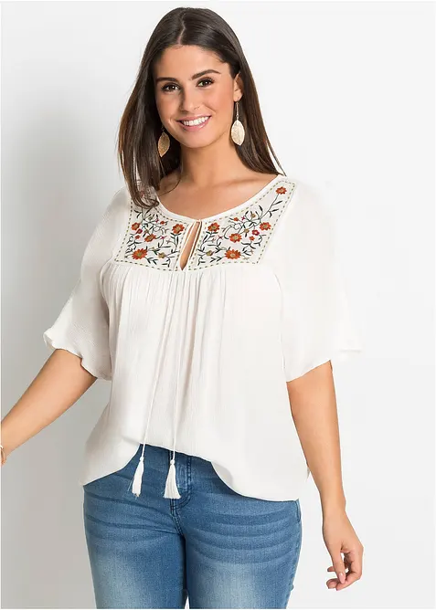 Tunica crinkle in viscosa morbida, bonprix