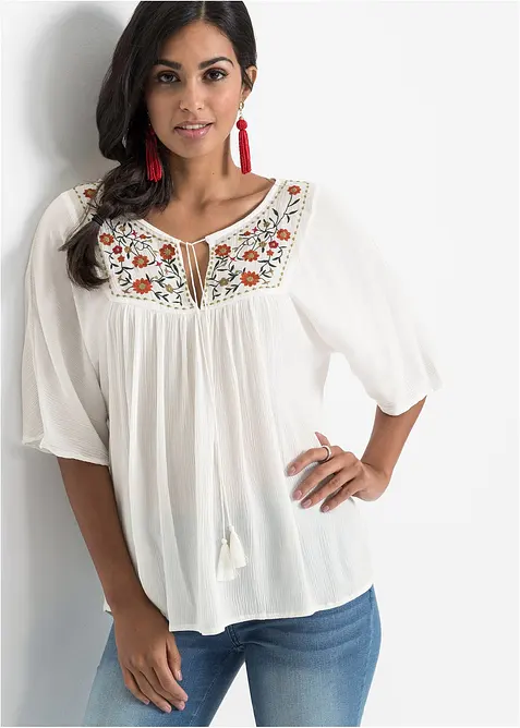 Tunica crinkle in viscosa morbida, bonprix