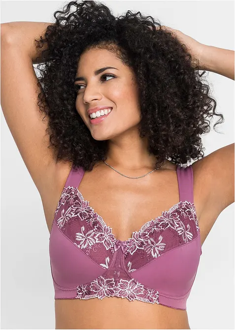 Reggiseno senza ferretto con spalline imbottite (pacco da 2), bonprix