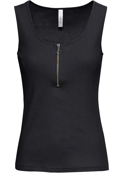 Top a costine in puro cotone, bonprix