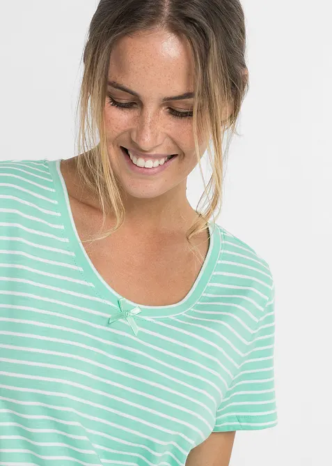 Camicia da notte lunga in puro cotone, bonprix