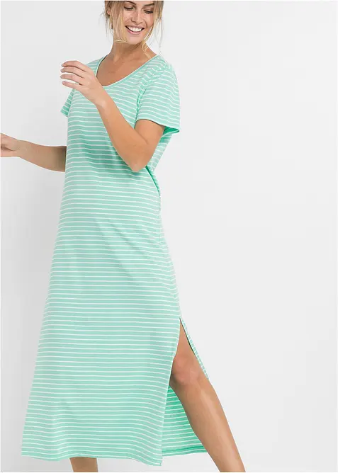 Camicia da notte lunga in puro cotone, bonprix