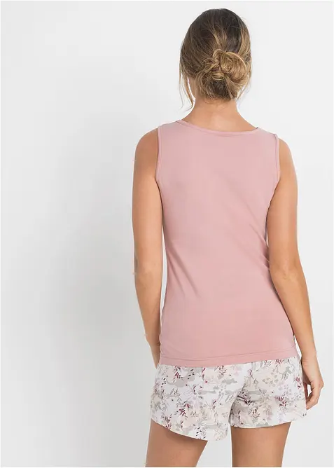 Pigiama estivo con pizzo raffinato, bonprix