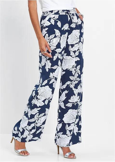 Pantaloni a palazzo in viscosa fluente, bonprix