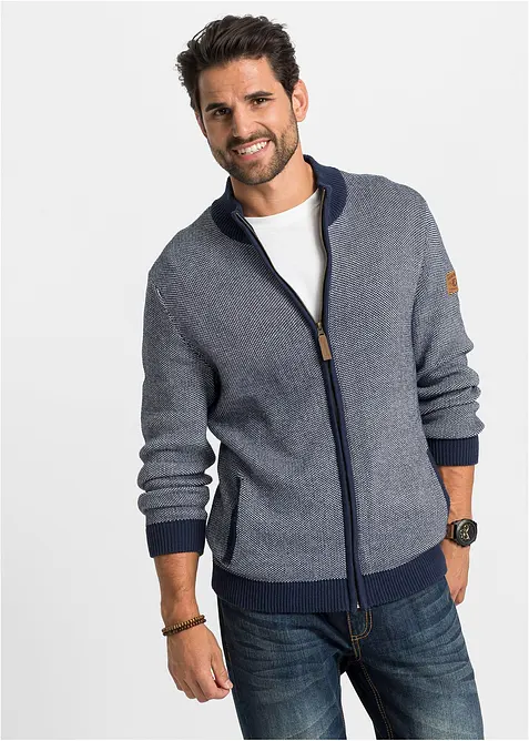 Cardigan con colletto alto, bonprix