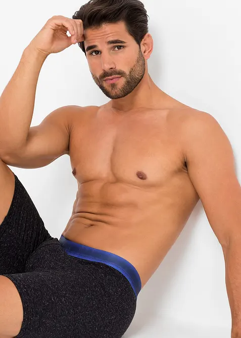 Boxer aderenti lunghi con cotone (pacco da 2), bonprix