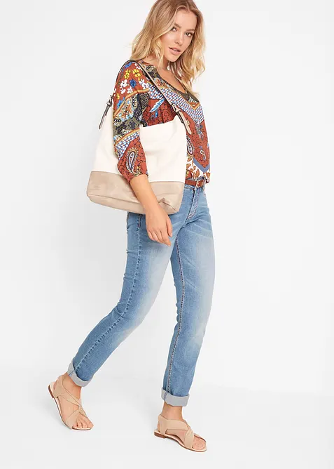 Jeans elasticizzati straight, vita media, bonprix