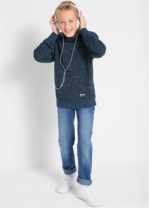 Felpa con cappuccio in misto cotone morbido, bonprix