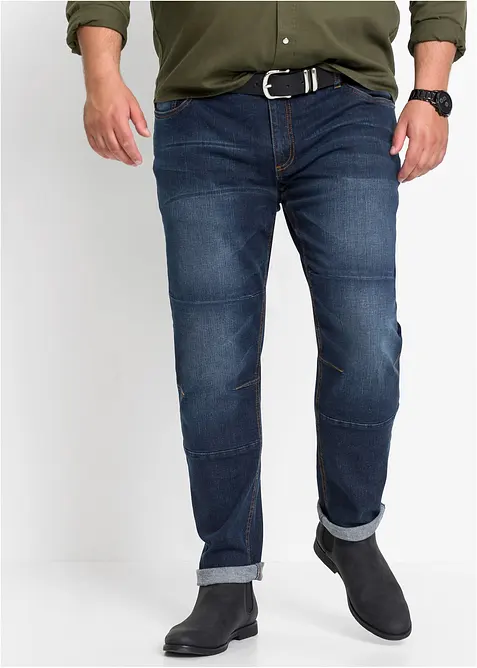 Jeans elasticizzati tapered con taglio comfort, regular fit, bonprix