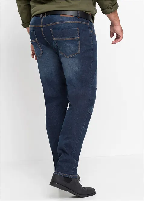 Jeans elasticizzati tapered con taglio comfort, regular fit, bonprix